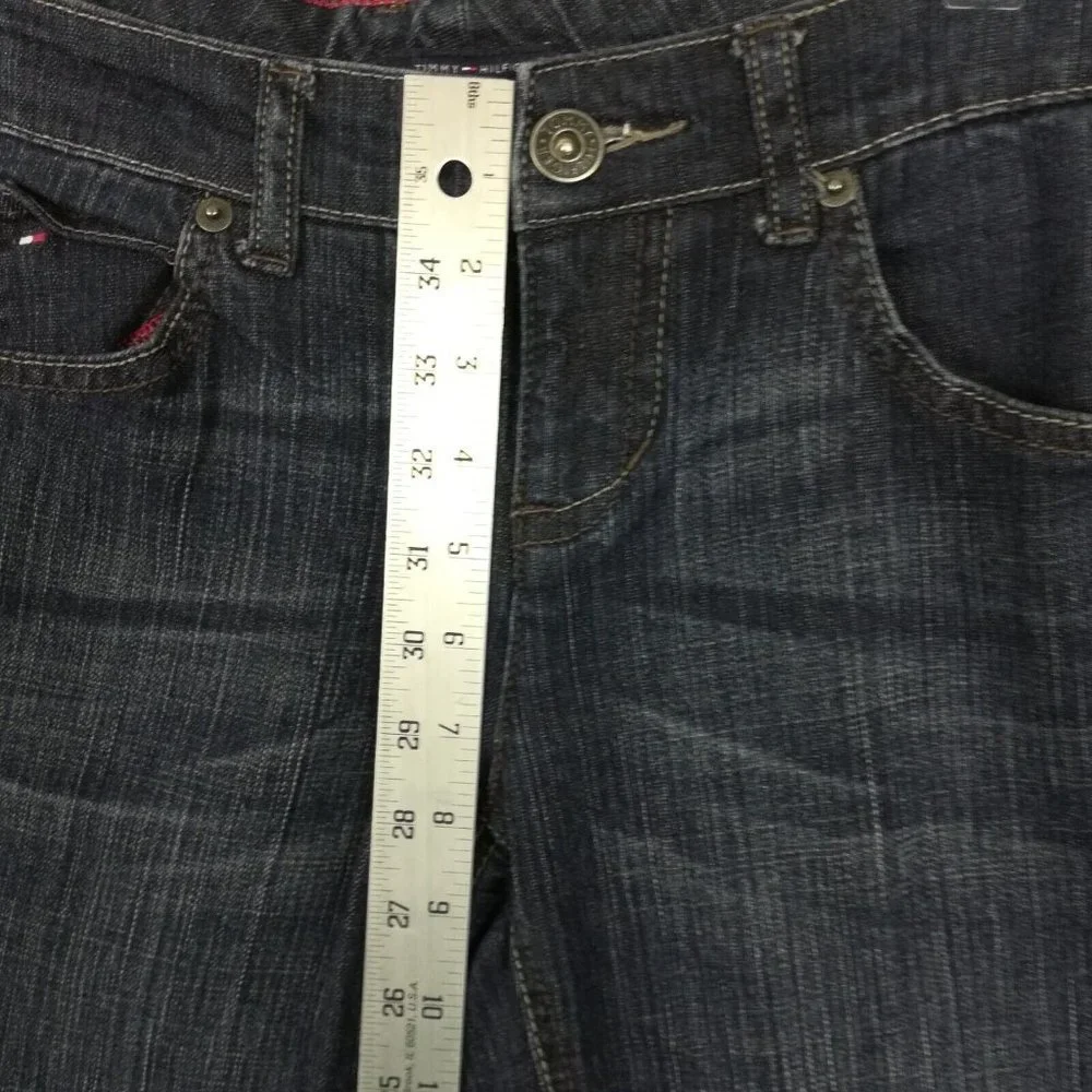 Tommy Hilfiger Women Jeans Bootcut‎ Blue Denim Dark Wash Low Rise 6